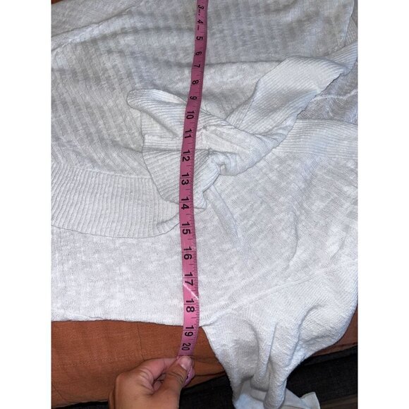 Eileen Fisher Linen cotton Open Front Cardigan White Textured Knit Sweater Size - Picture 5 of 7